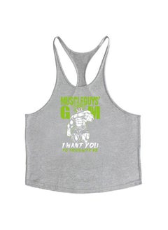 Generic Mens Pure Cotton Sports Vest Elasticity Fashionable European Size For Fitness Muscle Building Slimming Effect Black  - Image 2