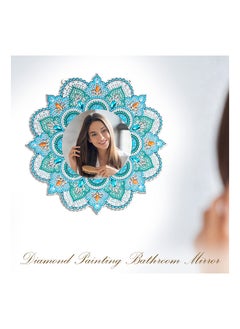 Excefore Crystal Diamond Painting Mirror DIY Kit, Art Makeup Mirror, Art Crafts for Home Wall Table Decoration  - Image 1