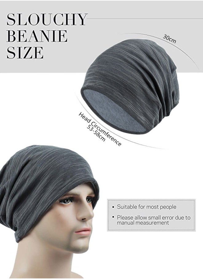HAWAWA - 2 Pcs Slouchy Beanie Hat Baggy Skull Sleep Cap Thin Hip-hop Soft Stretch Knit Sleeping Hat Headwear Head Wrap Cap for Men Women - Image 1