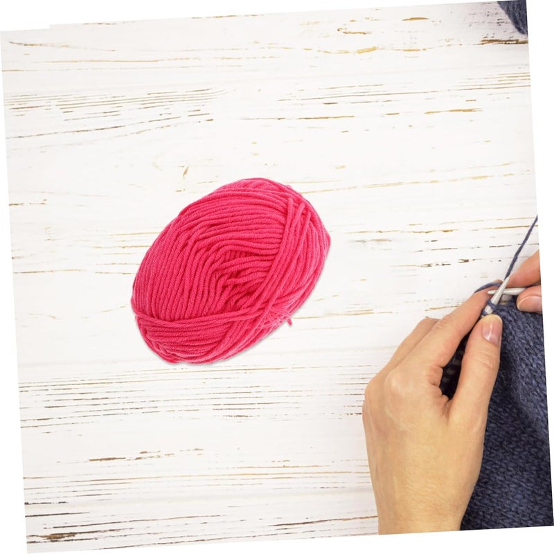 Lurrose 8Roll Milk Cotton Yarn for Knitting and Crocheting Soft Breathable Bulky Yarn for DIY Projects for Garments Scarves and Items Multi Color - Image 5