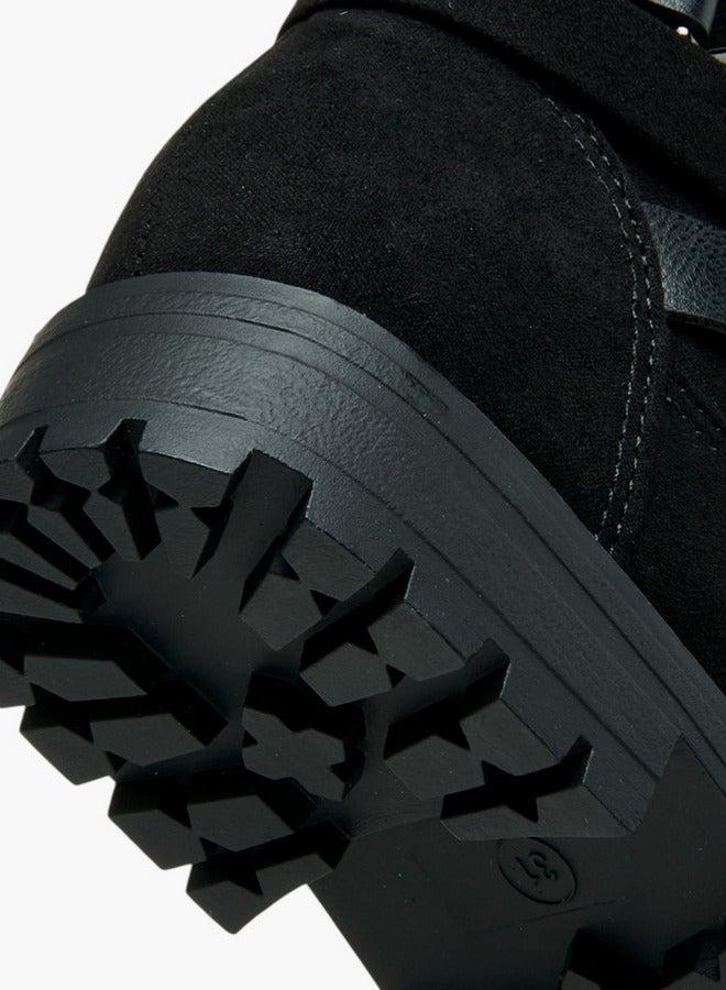 Flora Bella By Shoexpress Strap Accent High Cut Boots with Zip Closure - Image 5