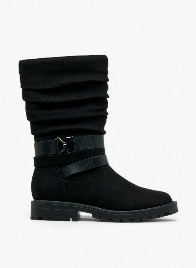 Flora Bella By Shoexpress Strap Accent High Cut Boots with Zip Closure