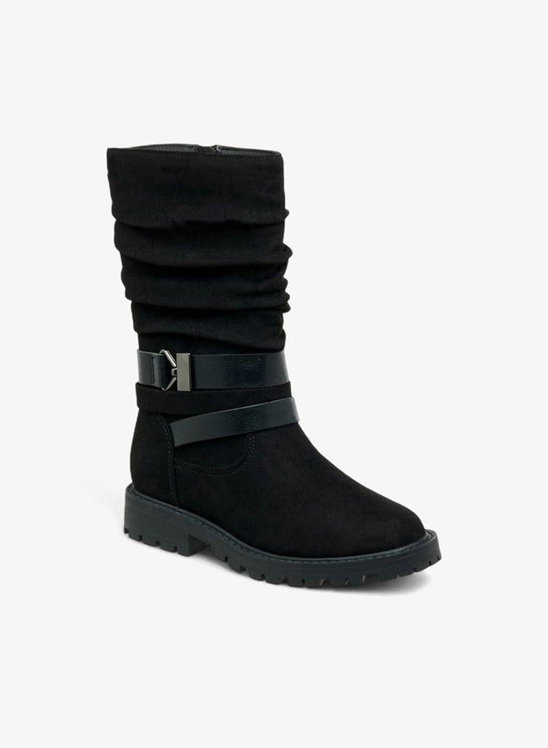Flora Bella By Shoexpress Strap Accent High Cut Boots with Zip Closure - Image 3