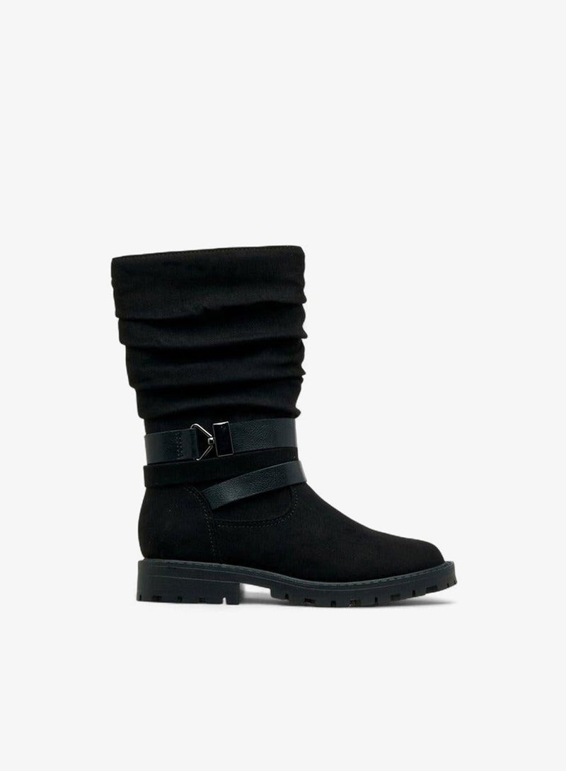 Flora Bella By Shoexpress Strap Accent High Cut Boots with Zip Closure - Image 2