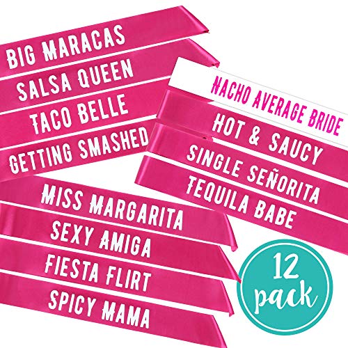 Pop Fizz Designs Final Fiesta Bachelorette Sashes | 12 Pack | 1 Bride to be Sash and 11 Bride Tribe Sashes with Fun Final Fiesta Phrases - Image 2