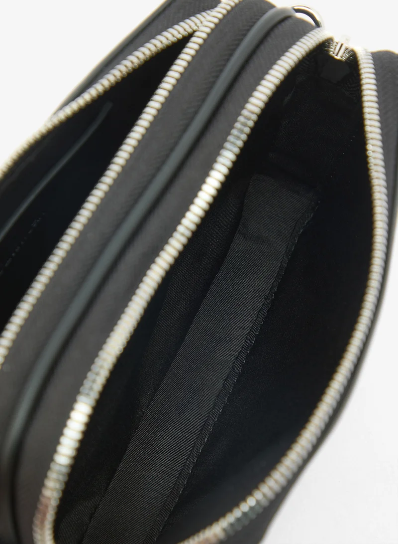 Calvin Klein CK BLACK / SHINY NICKEL Double Strap Camera Bag for Women | Best Price UAE
