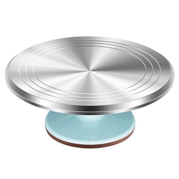 Kootek Aluminium Alloy Revolving Cake Stand 12 Inch Rotating Cake Turntable for Cake, Cupcake Decorating Supplies - Image 1