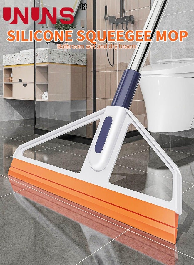 UNUNS Multifunction Silicone Broom,Squeegee Broom Sweeping Water and Pet Hair,Rubber Magic Broom Sweeper For Floor Bathroom Kitchen Shower,Rugs,Glass Windows,Purple - Image 2