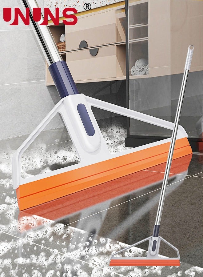 UNUNS Multifunction Silicone Broom,Squeegee Broom Sweeping Water and Pet Hair,Rubber Magic Broom Sweeper For Floor Bathroom Kitchen Shower,Rugs,Glass Windows,Purple - Image 1