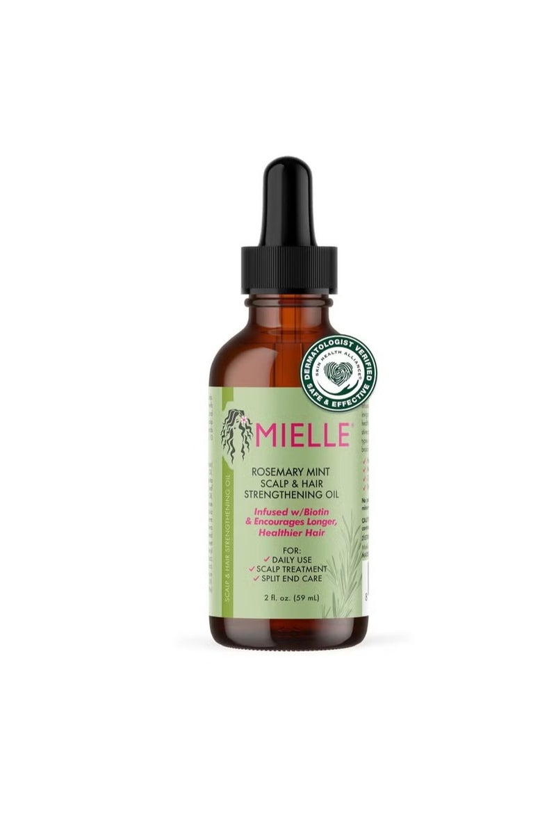 MIELLE Rosemary Mint Scalp & Hair Strengthening Oil Infused W/Biotin & Encourages Growth 30ml  - Image 2