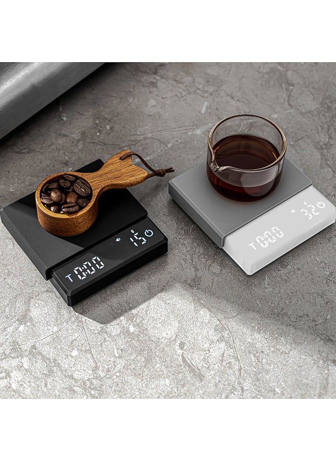 Generic - Mini Coffee Scale with Timer, 2kg/0.1g Accurate 3 Modes Type-C Rechargeable Portable Digital Scale for Espresso and Pour Over Coffee with Silicone Insulation Cover - Image 1