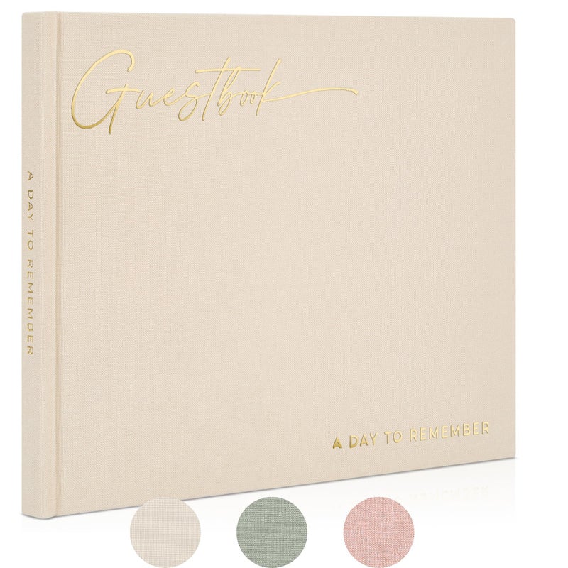 ZICOTO ZICOTO Beautiful Wedding Guest Book for Your Wedding Reception  Simply Elegant Guestbook to Sign in and Add Polaroid Photos  The Perfect Baby Shower Guest Book for The Special Day