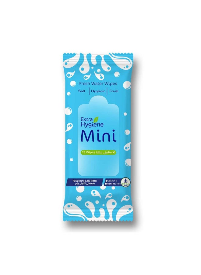 هاي جين كسترا هايجين فريش  مناديل مبللة صحية منعشة بأشكال متعددة - 4 قطع - Image 3