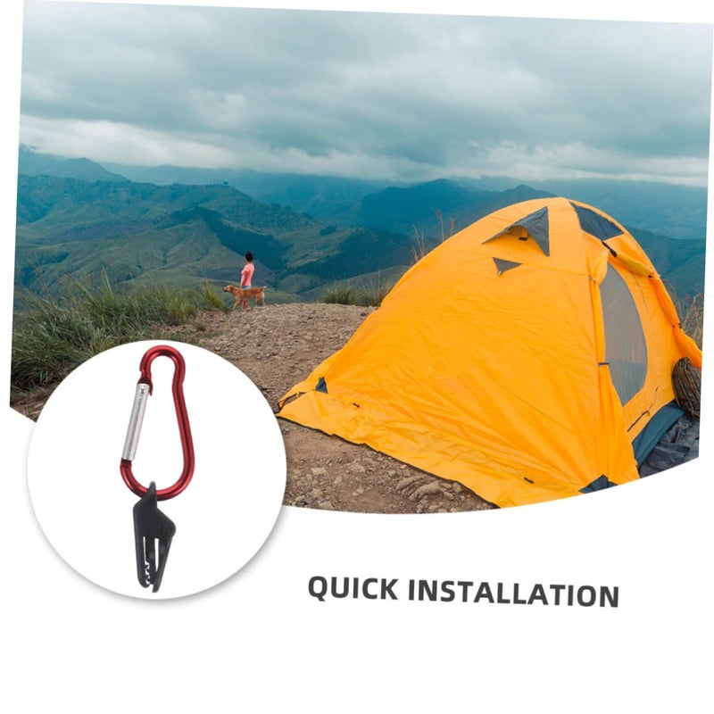 Heavy Duty Tarp Clips 15PCS with Locking Buckles Windproof Tent Canopy Clamps for Outdoor Camping BBQ RV Awnings - Image 4