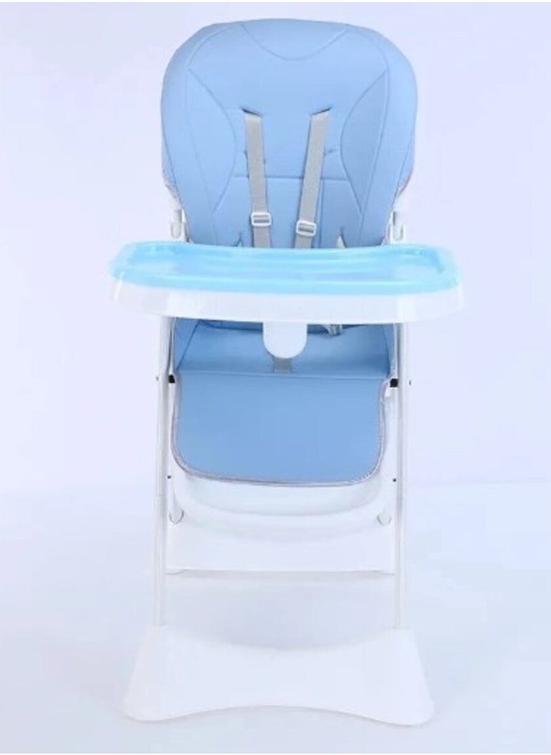 FULL JOY Adjustable Multifunctional Portable Foldable Dining Highchair With Removable Tray-Blue  - Image 2