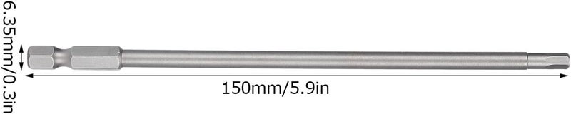 klarako Screwdriver Bit,10Pcs Hex Screwdriver Bit Alloy Steel Electric 4mm Hex Strong Magnetic Hardened Hardware Hand Tool S1/4 150mm for Pneumatic Screwdriver Electric Drill - Image 3