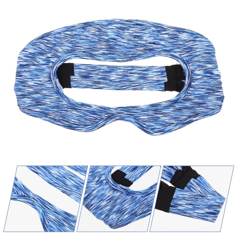 Blue White Striped VR Headset Sweat Band Quick Drying Face Cover For Gaming Workouts - Image 5