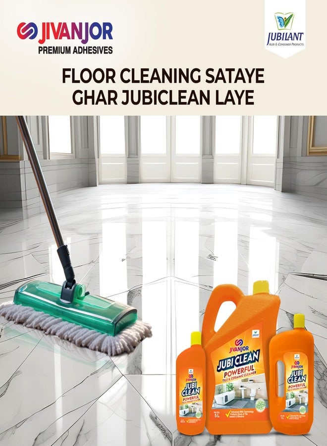 Jivanjor JubiClean 1 Ltr | Multi Surface Floor, Tile & Ceramic Cleaner liquid | Ideal for Bathroom, Toilet Cleaning and tile shiner for tough stains | Citrus Fragrance - Image 5