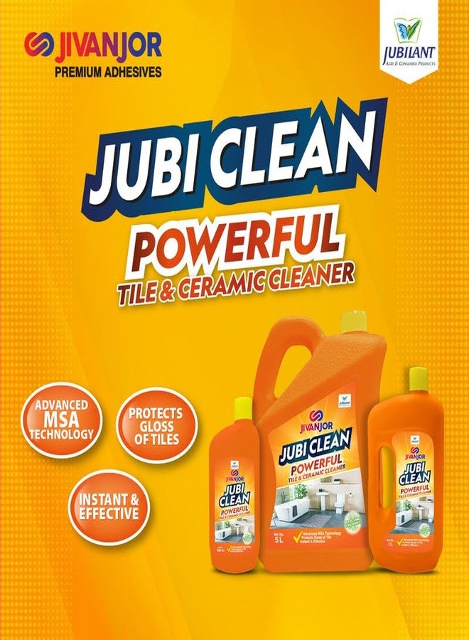 Jivanjor JubiClean 1 Ltr | Multi Surface Floor, Tile & Ceramic Cleaner liquid | Ideal for Bathroom, Toilet Cleaning and tile shiner for tough stains | Citrus Fragrance - Image 2
