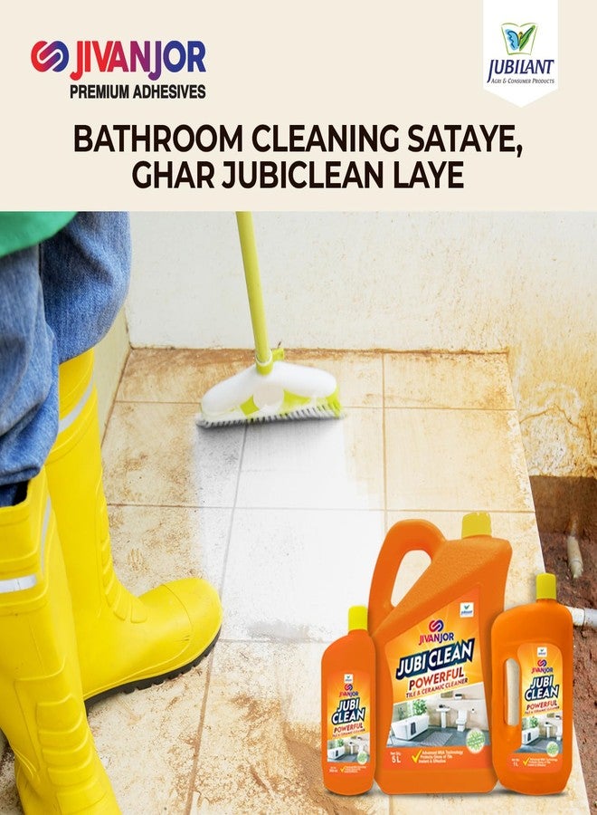 Jivanjor JubiClean 1 Ltr | Multi Surface Floor, Tile & Ceramic Cleaner liquid | Ideal for Bathroom, Toilet Cleaning and tile shiner for tough stains | Citrus Fragrance - Image 4