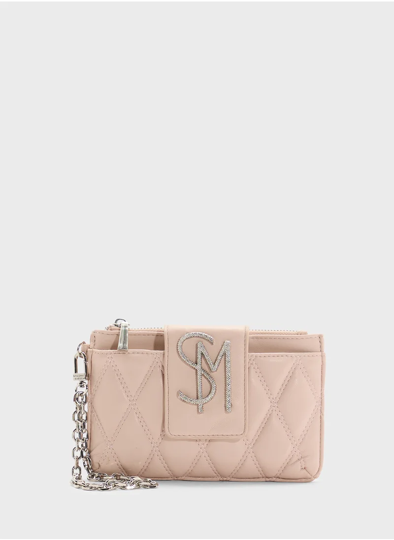 STEVE MADDEN Bchev2 Logo Quilted Wallet
