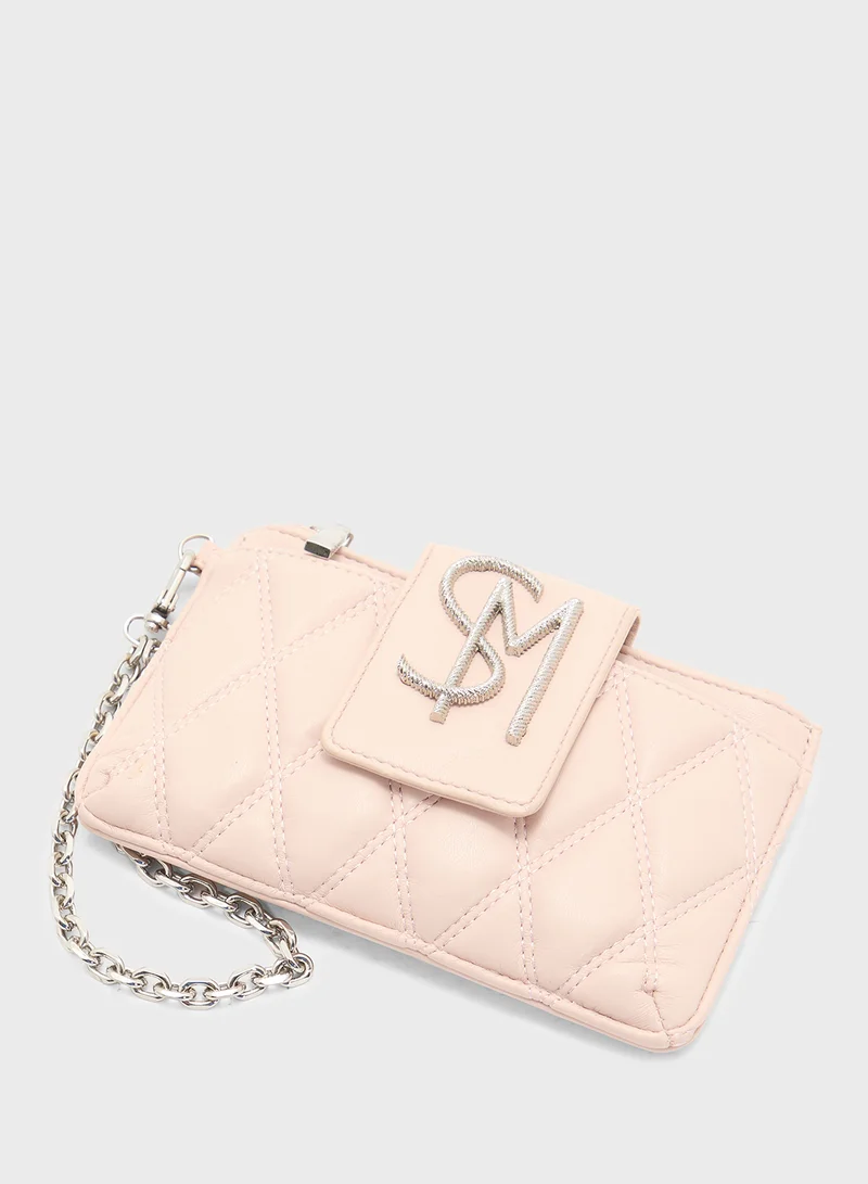 STEVE MADDEN Bchev2 Logo Quilted Wallet