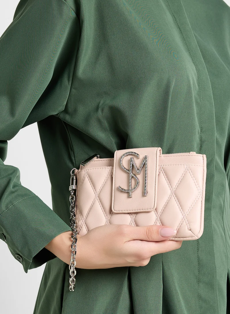 STEVE MADDEN Bchev2 Logo Quilted Wallet