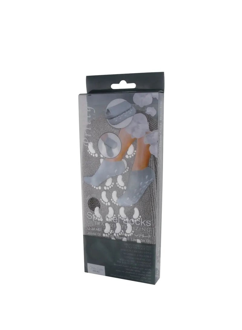 Pritty Ultra Moisturizing Spa Gel Socks Grey - Image 1