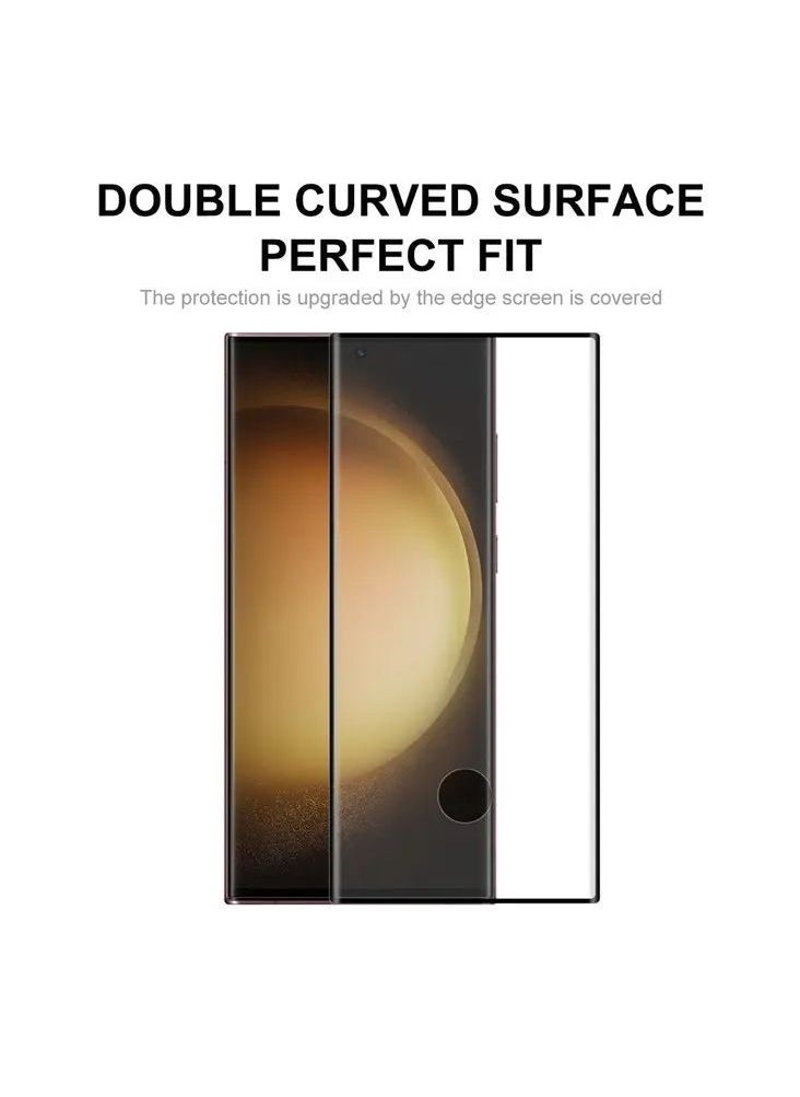 Color Fans - Samsung Galaxy S24 Ultra 3D Curved Hot Bending Full Glue Clear Anti-explosion Tempered Glass Screen Protector [2 Pack] Support Fingerprint Unlocking - Image 1