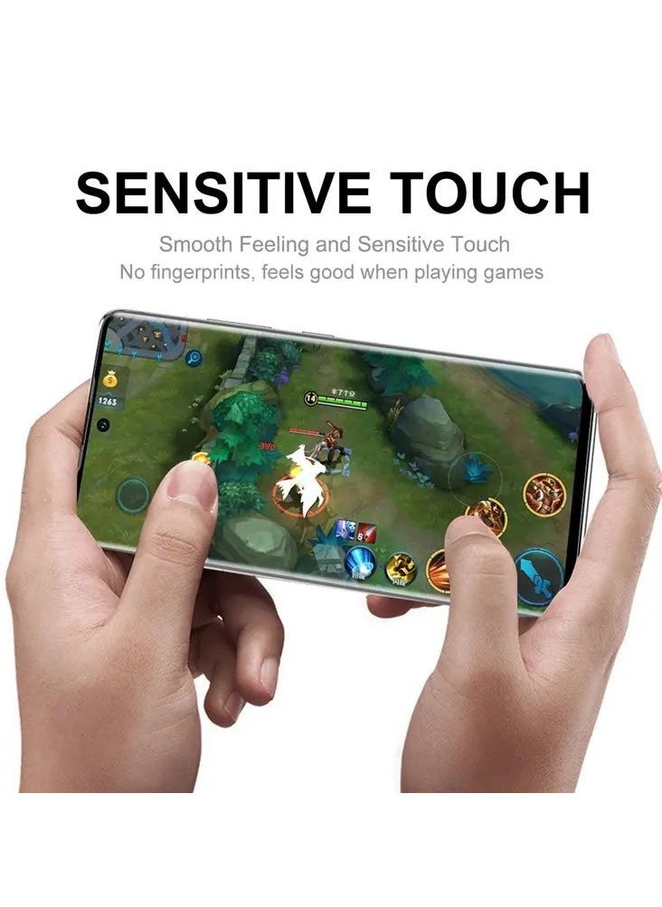 Color Fans - Samsung Galaxy S24 Ultra 3D Curved Hot Bending Full Glue Clear Anti-explosion Tempered Glass Screen Protector [2 Pack] Support Fingerprint Unlocking - Image 1