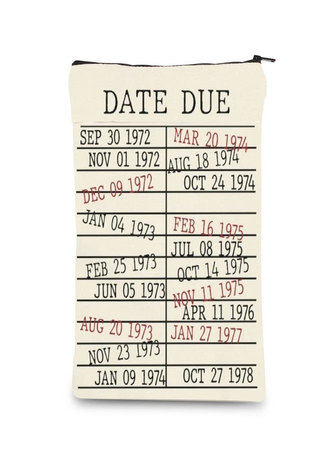 MAOFAED Library Book Date Due Book Sleeve Gift Book Bag Gift for Book Lover Librarian Gift Bookish Gift (Date Due) - Image 1