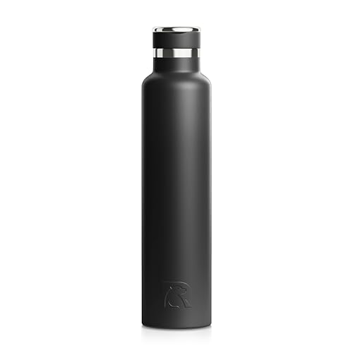 RTIC 26oz Journey Bottle Metal Ceramic Lined Stainless Steel Vacuum Insulated, BPA Free, Reusable, for Water, Hot and Cold Drinks, Travel, Sports, Camping, Black - Image 1