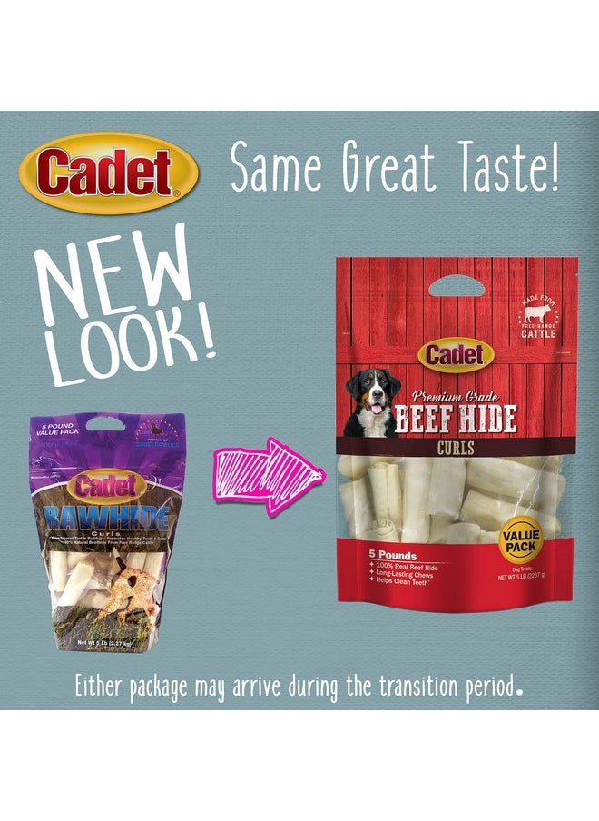 Cadet Premium Grade Beef Hide Dog Chew Curls Curls 5 Pounds  - Image 5