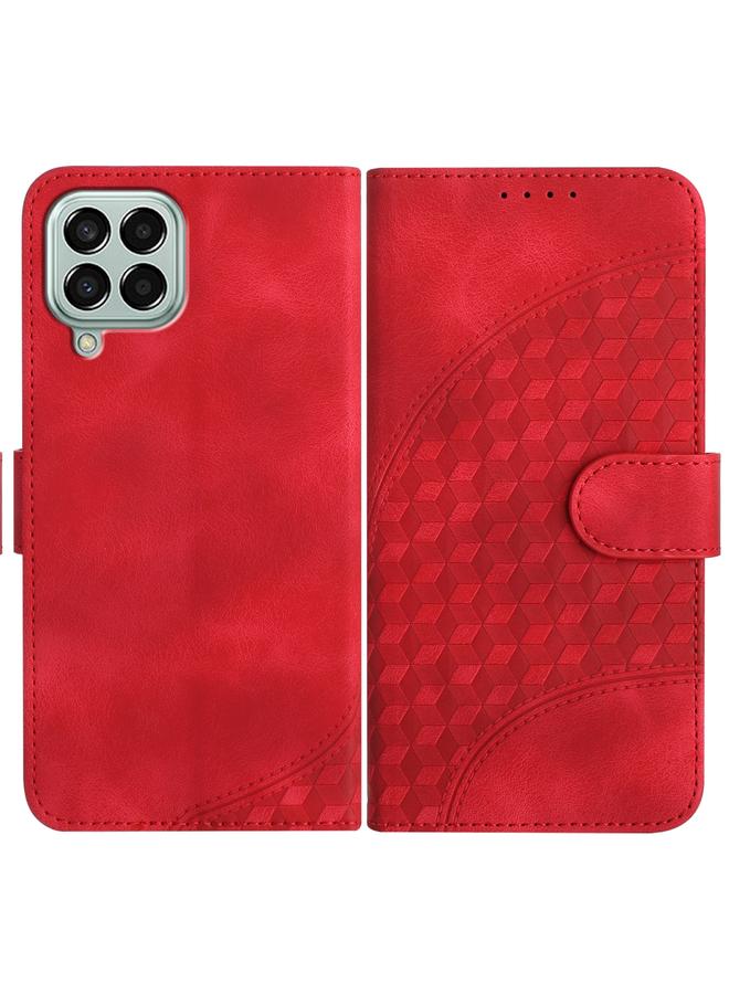 S-TOP Case For Samsung Galaxy M33 5G Global YX0060 Elephant Head Embossed Phone Leather Case with Lanyard - Image 1
