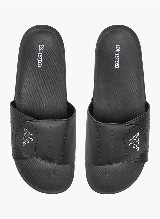 Kappa Men's Logo Print Slides With Hook And Loop Closure  - Image 1