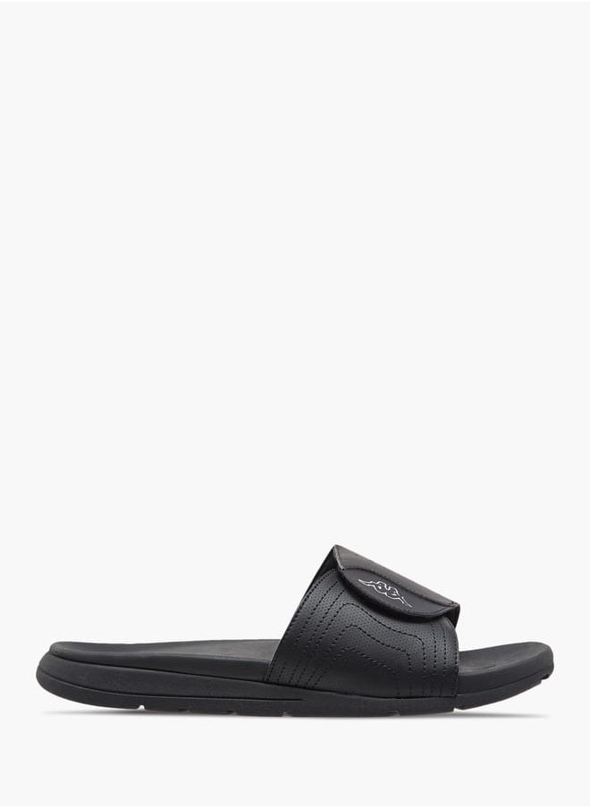 Kappa Men's Logo Print Slides With Hook And Loop Closure  - Image 2