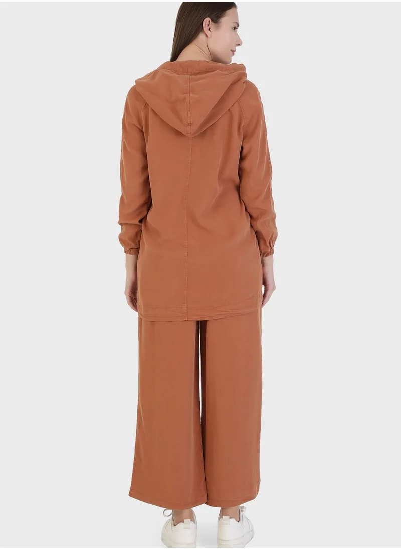 Modanisa Hooded Tunic & Pants Set