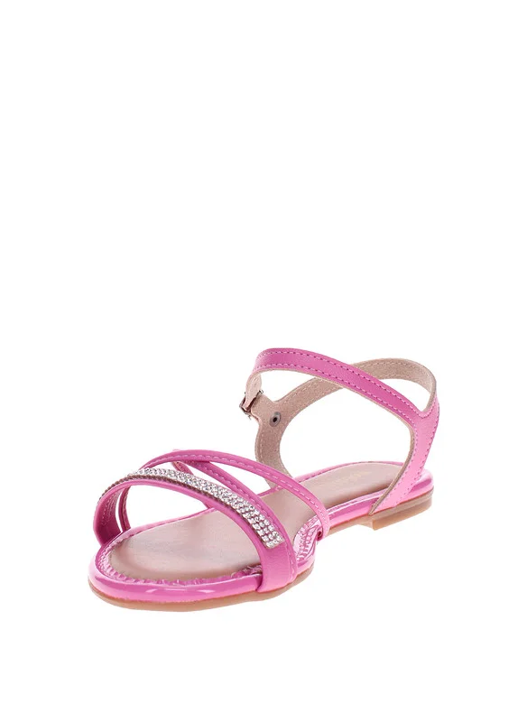 موليكينها Molekinha Infant Girls Sandals With Back Strap Pink | Made In Brazil