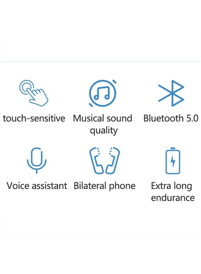 Black Tiger Earphone Airbuds True Wireless Earbuds with Portable Charging Case – High-Quality Sound, Bluetooth 5.0 Connectivity, Comfortable Fit, Long Battery Life, Quick Charging, Noise Isolation, Compatible with Android & iOS Devices – White - Image 5