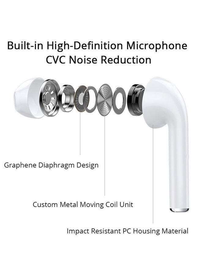 Black Tiger Earphone Airbuds True Wireless Earbuds with Portable Charging Case – High-Quality Sound, Bluetooth 5.0 Connectivity, Comfortable Fit, Long Battery Life, Quick Charging, Noise Isolation, Compatible with Android & iOS Devices – White - Image 4