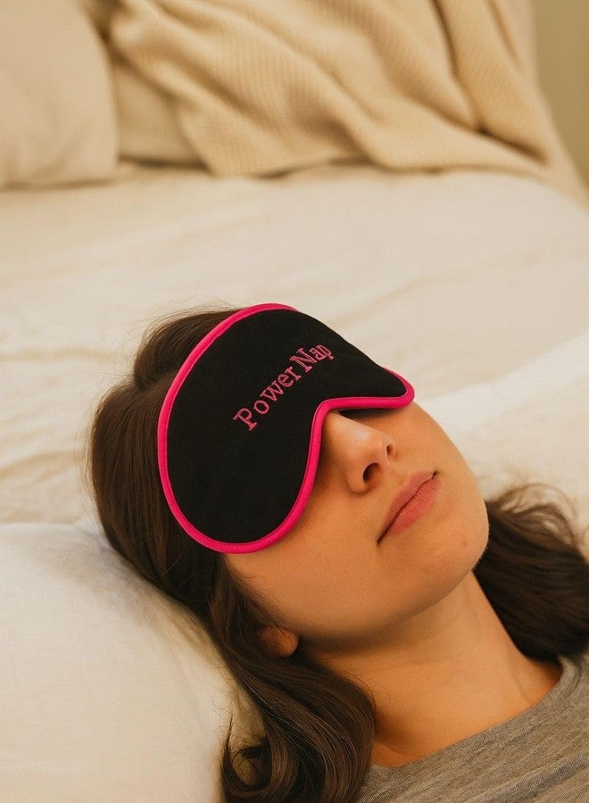 BAND BOX Power Nap Eye Mask for Sleeping with Hand Embroidery Design, Front Cotton & Back Silk Fabric, Soft & Comfortable Eye Cover with Elastic Strap, Travel Sleeping Mask for Men & Women - Perfect for Deep Sleep, Meditation & Relaxation - Image 5