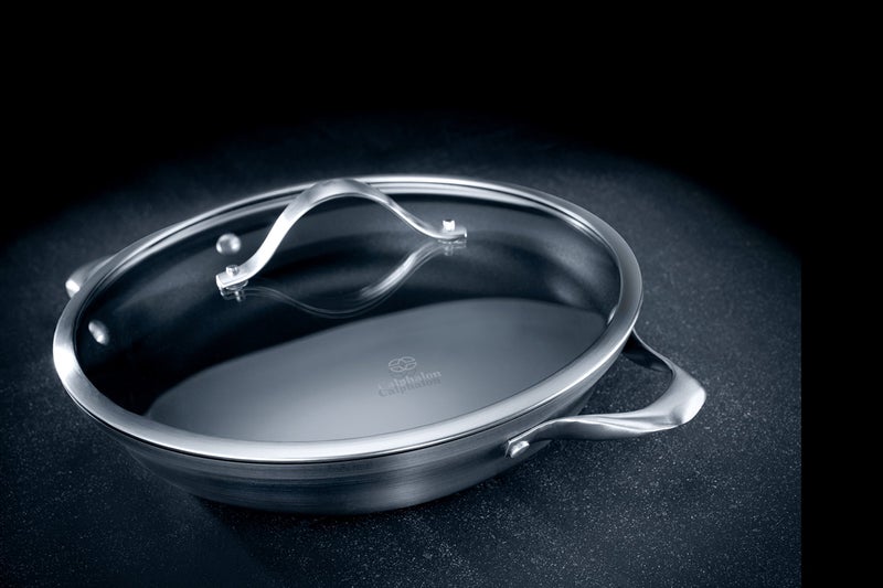 Calphalon Contemporary Hard-Anodized Aluminum Nonstick Cookware, Everyday Pan, 12-inch, Black - Image 2