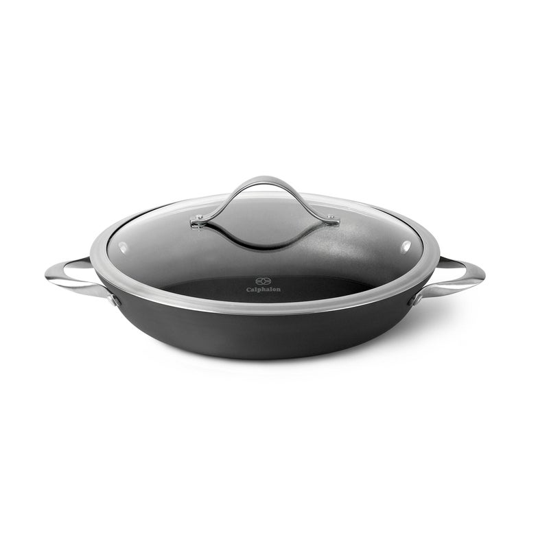 Calphalon Contemporary Hard-Anodized Aluminum Nonstick Cookware, Everyday Pan, 12-inch, Black - Image 3