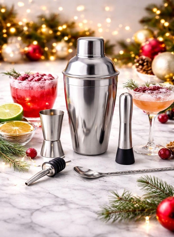 Eliixor Stainless Steel Bartender Kit 5 Pcs Cocktail Shaker Bar Set Combo Pack | 30/60 ml Jigger, Pourer, Muddler & Teardrop Spoon | Professional Bar Set for Home Bar & Party Use | Durable & Rust-Resistant - Image 4