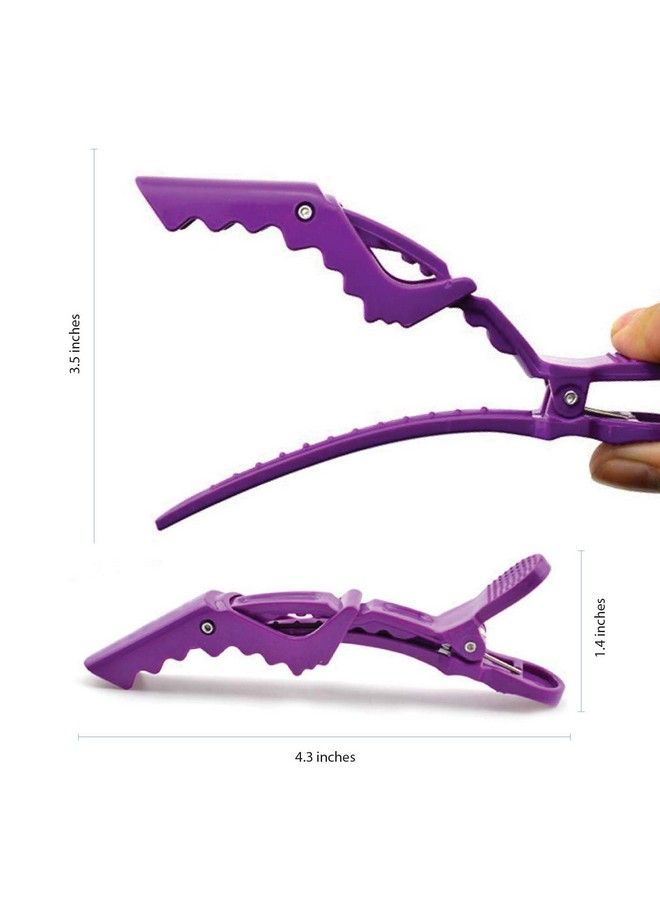 Deke Home Women Styling Hairclip Plastic Alligator Hair Sectioning Clips Durable Alligator Hair Clip With Nonslip Grip & Wide Gator Big Teeth For Easy Styling Thick/Thin (12Pack Colorful) - Image 3