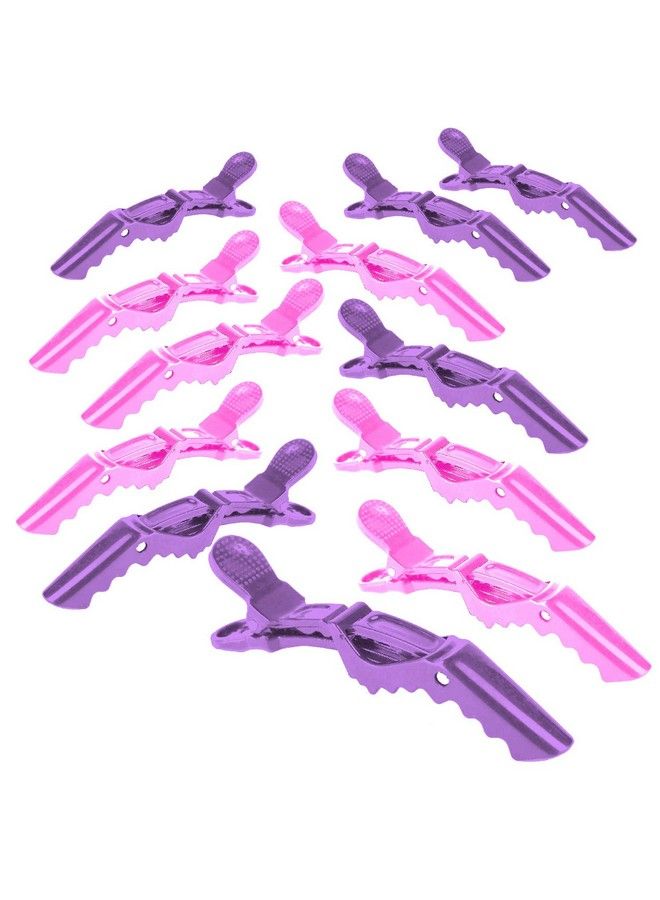 Deke Home Women Styling Hairclip Plastic Alligator Hair Sectioning Clips Durable Alligator Hair Clip With Nonslip Grip & Wide Gator Big Teeth For Easy Styling Thick/Thin (12Pack Colorful) - Image 1
