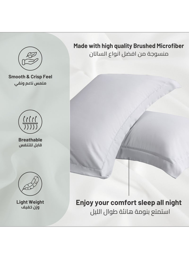 Donetella Standard Pillowcase Set of 2, Size 50x75 cm, Ultra Soft Brushed Microfiber, Envelope Closure, Durable, Wrinkle & Fade Resistant Pillow Covers  - Image 5