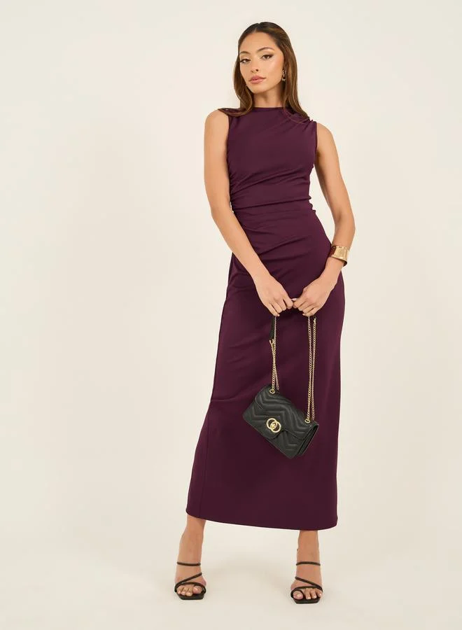ستايلي Styli Plain Sleeveless Sheath Maxi Dress