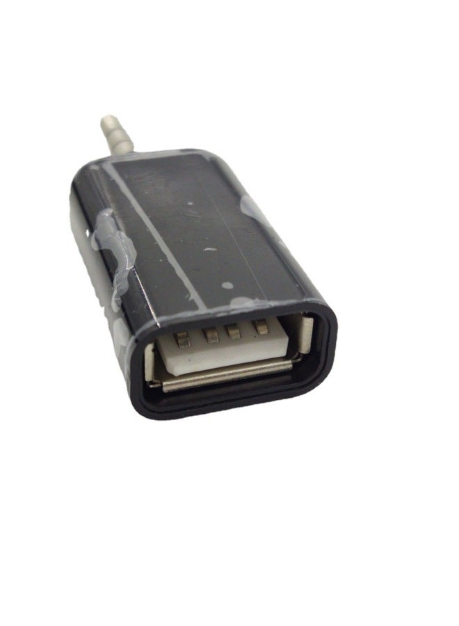 Aux To USB Car Car Aux Audio Adapter Plug U Disk USB Mother To 3.5 Car Mp3 Adapter-Color:White-Length:3.5 To USB Mother  - Image 4