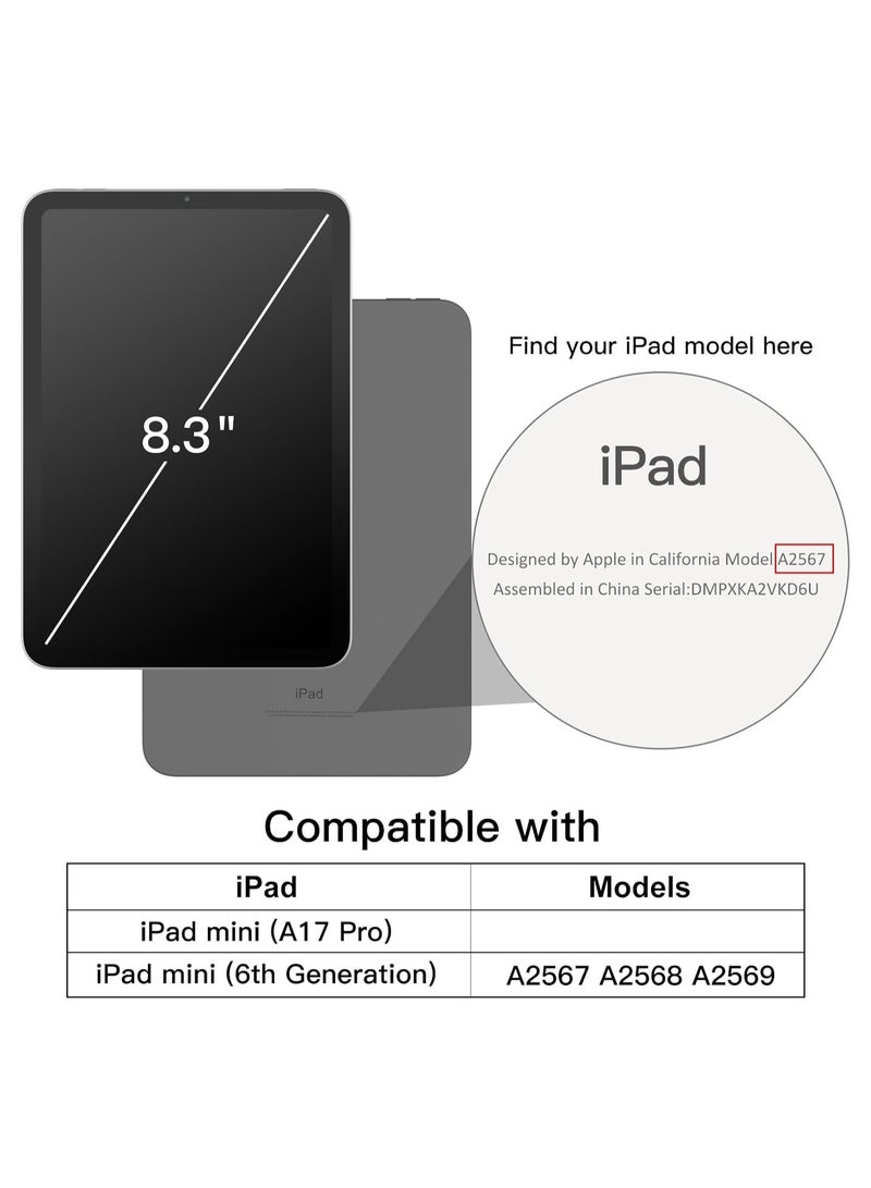 DUSALA Crystal Clear Protective Case For iPad mini (A17 Pro, 2024 Model, 7th Generation) / mini 6 (2021 Model, 6th Generation), Powerful Magnetic Attachment, Slim Trifold Stand Case, Durable Protection - Image 2